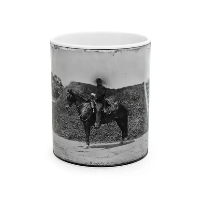 Gettysburg, Pennsylvania. Lt. Col. Samuel K. Schwenk, 50th Pennsylvania Infantry (Seated On Horse) (U.S. Civil War) White Coffee Mug 11oz - Go Mug Yourself