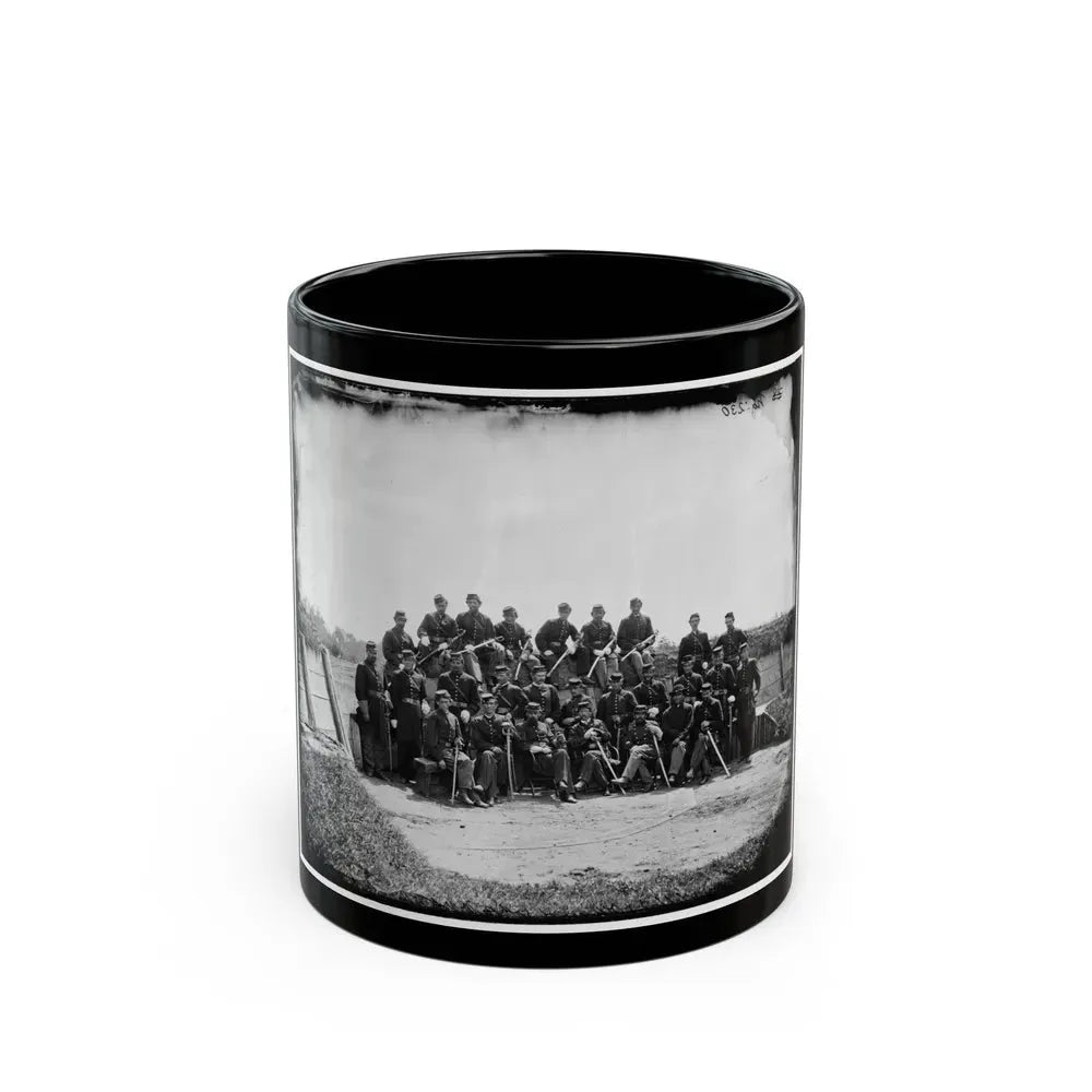 Gettysburg, Pennsylvania. Officers Of 50th Regiment Pennsylvania Infantry (U.S. Civil War) Black Coffee Mug 11oz - Go Mug Yourself