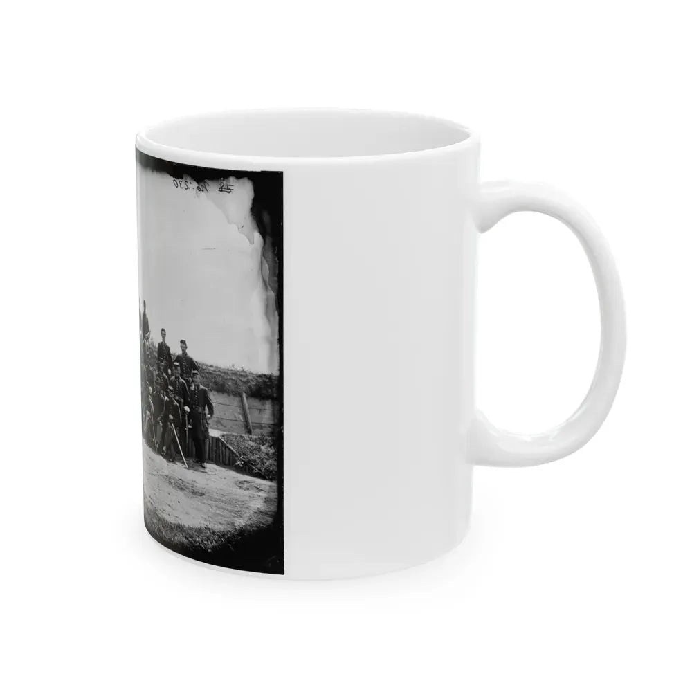 Gettysburg, Pennsylvania. Officers Of 50th Regiment Pennsylvania Infantry (U.S. Civil War) White Coffee Mug - Go Mug Yourself