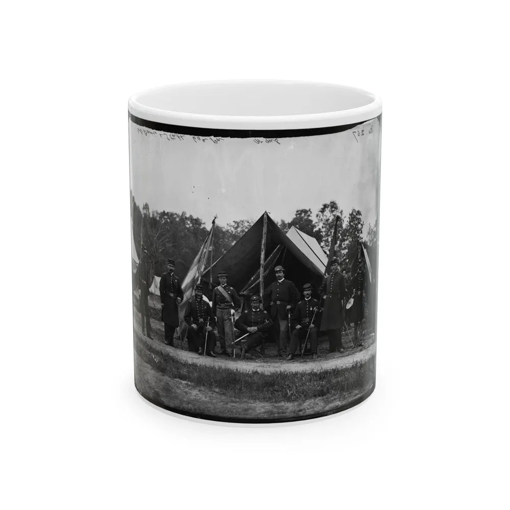 Gettysburg, Pennsylvania. Field And Staff Officers, 69th Pennsylvania (U.S. Civil War) White Coffee Mug-11oz-Go Mug Yourself