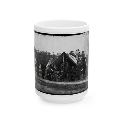 Gettysburg, Pennsylvania. Field And Staff Officers, 69th Pennsylvania (U.S. Civil War) White Coffee Mug-15oz-Go Mug Yourself