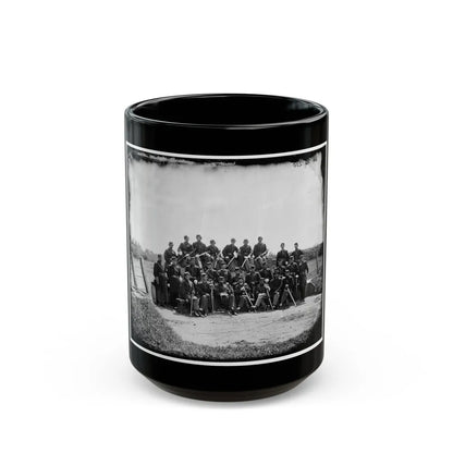 Gettysburg, Pennsylvania. Officers Of 50th Regiment Pennsylvania Infantry (U.S. Civil War) Black Coffee Mug-15oz-Go Mug Yourself