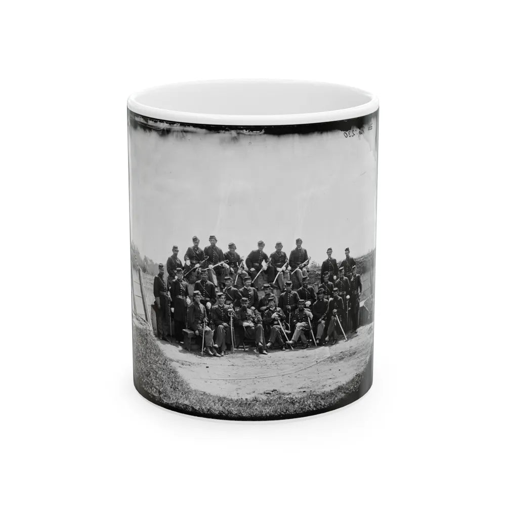 Gettysburg, Pennsylvania. Officers Of 50th Regiment Pennsylvania Infantry (U.S. Civil War) White Coffee Mug-11oz-Go Mug Yourself