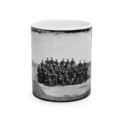 Gettysburg, Pennsylvania. Officers Of 50th Regiment Pennsylvania Infantry (U.S. Civil War) White Coffee Mug-11oz-Go Mug Yourself