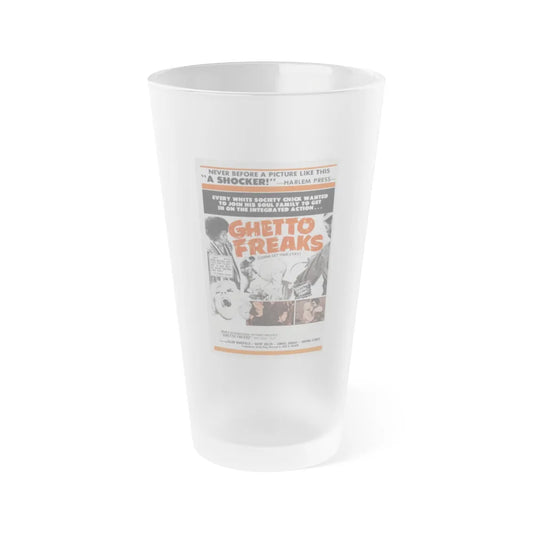 GHETTO FREAKS 1970 Movie Poster - Frosted Pint Glass 16oz-16oz-Frosted-Go Mug Yourself