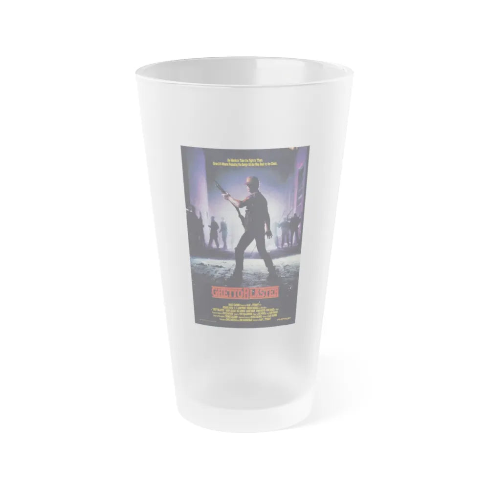 GHETTOBLASTER 1989 Movie Poster - Frosted Pint Glass 16oz-16oz-Frosted-Go Mug Yourself