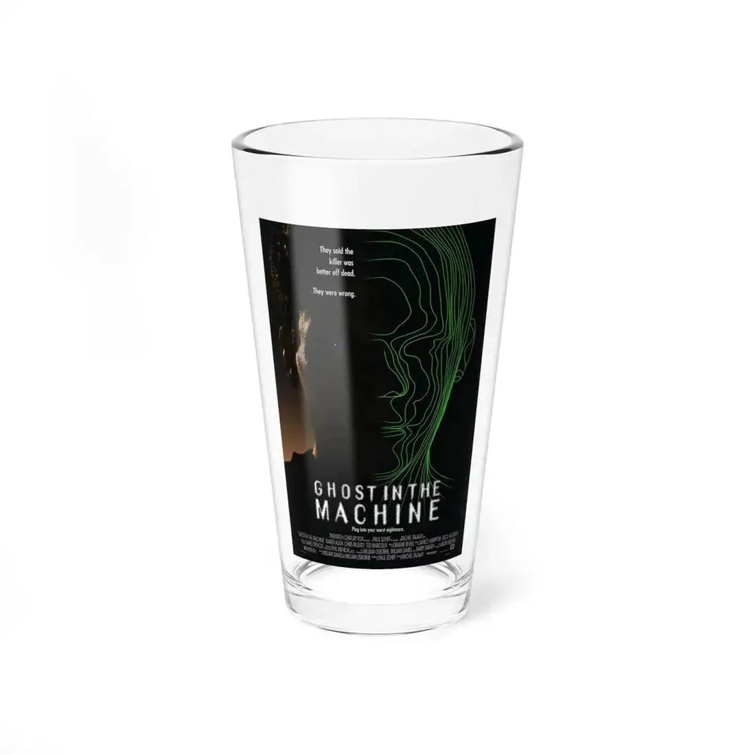 GHOST IN THE MACHINE 1993 Movie Poster - Pint Glass 16oz 16oz - Go Mug Yourself