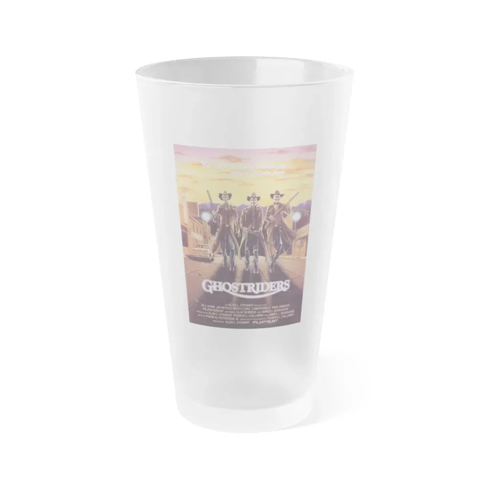 GHOST RIDERS 1987 Movie Poster - Frosted Pint Glass 16oz Default Title - Go Mug Yourself