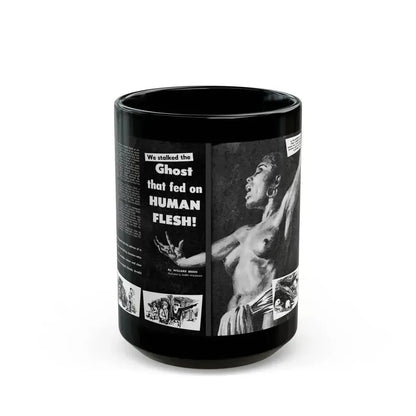 Ghost that fed on Human Flesh, Real Men magazine, December 1958 - Black Coffee Mug 15oz - Go Mug Yourself