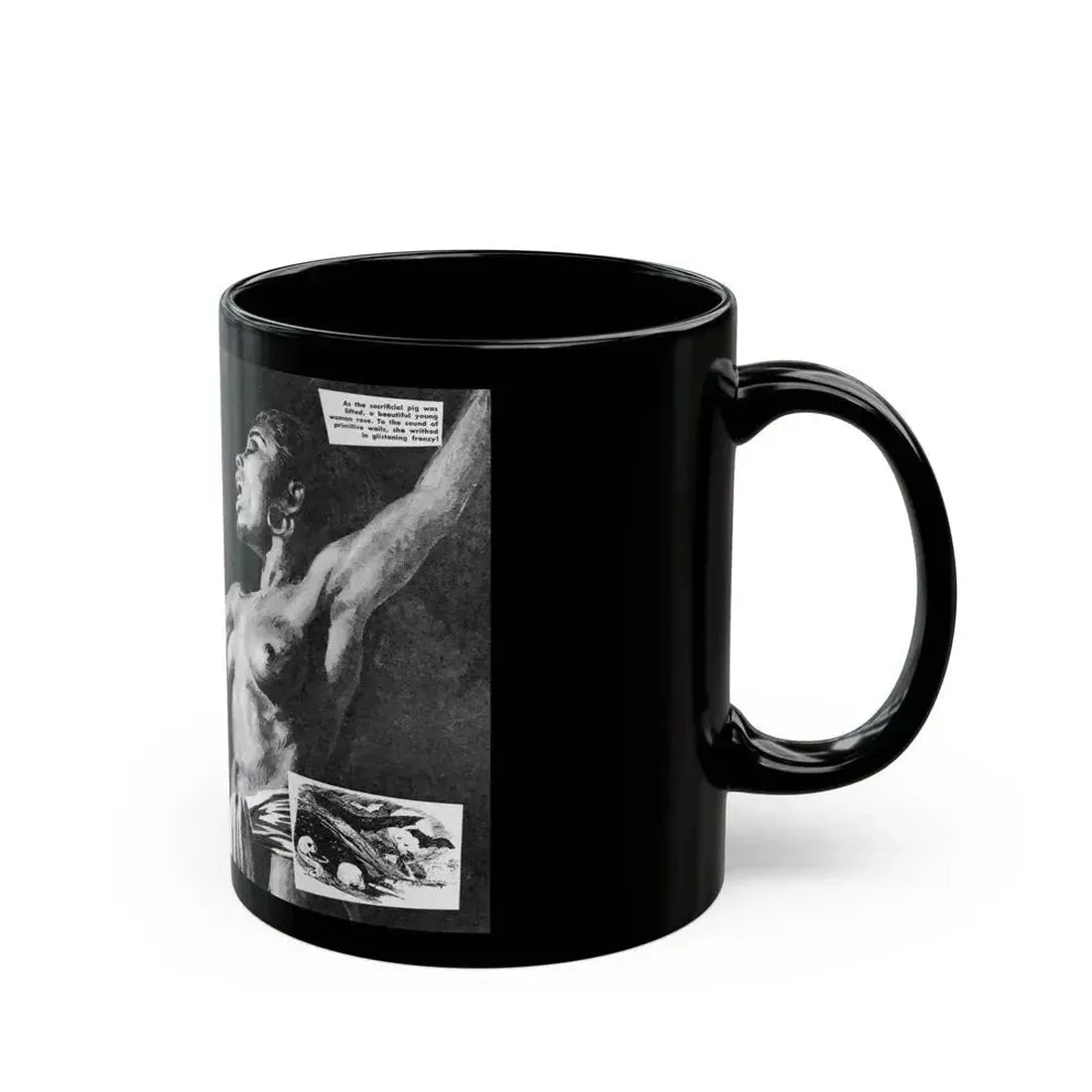 Ghost that fed on Human Flesh, Real Men magazine, December 1958 - Black Coffee Mug - Go Mug Yourself