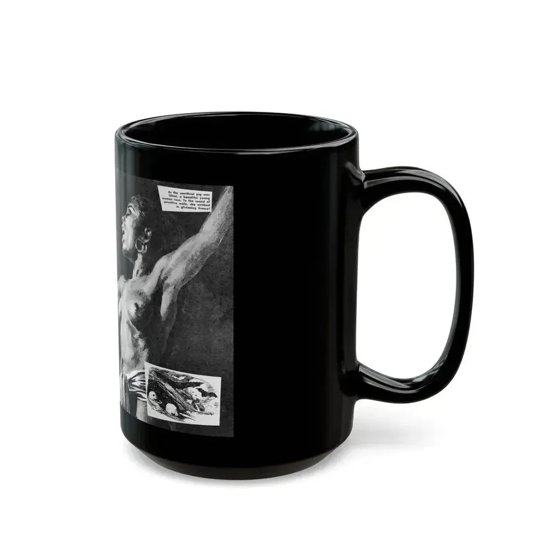 Ghost that fed on Human Flesh, Real Men magazine, December 1958 - Black Coffee Mug - Go Mug Yourself