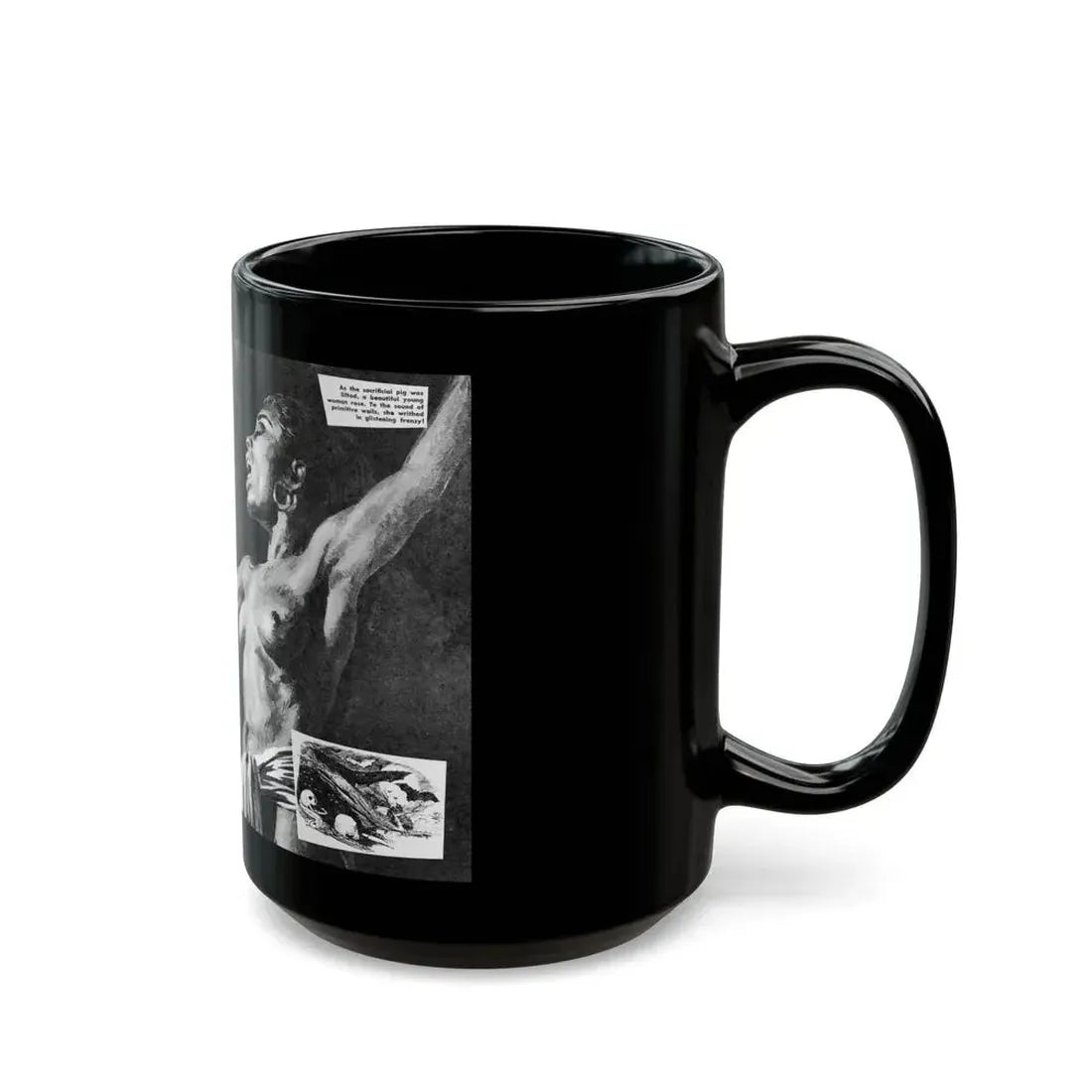 Ghost that fed on Human Flesh, Real Men magazine, December 1958 - Black Coffee Mug - Go Mug Yourself