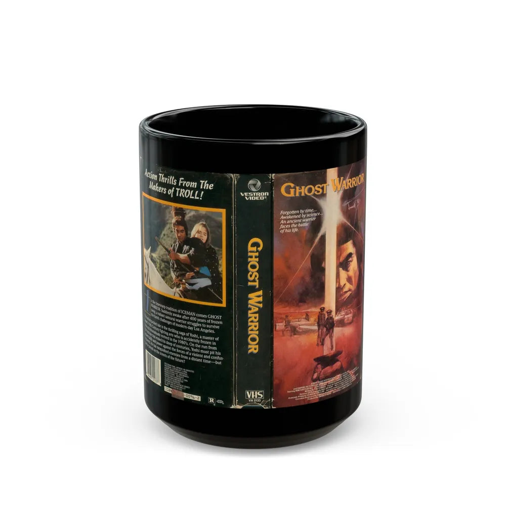 GHOST WARRIOR (VHS COVER) - Black Coffee Mug-15oz-Go Mug Yourself