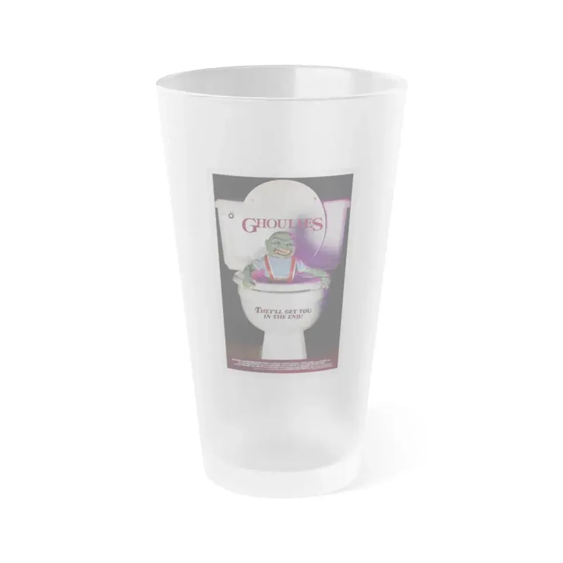 GHOULIES 1985 Movie Poster - Frosted Pint Glass 16oz Default Title - Go Mug Yourself