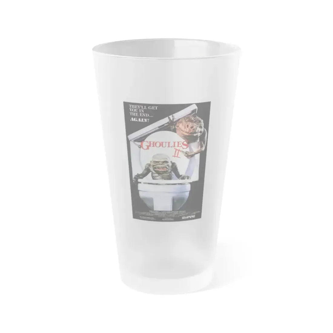 GHOULIES II 1988 Movie Poster - Frosted Pint Glass 16oz Default Title - Go Mug Yourself
