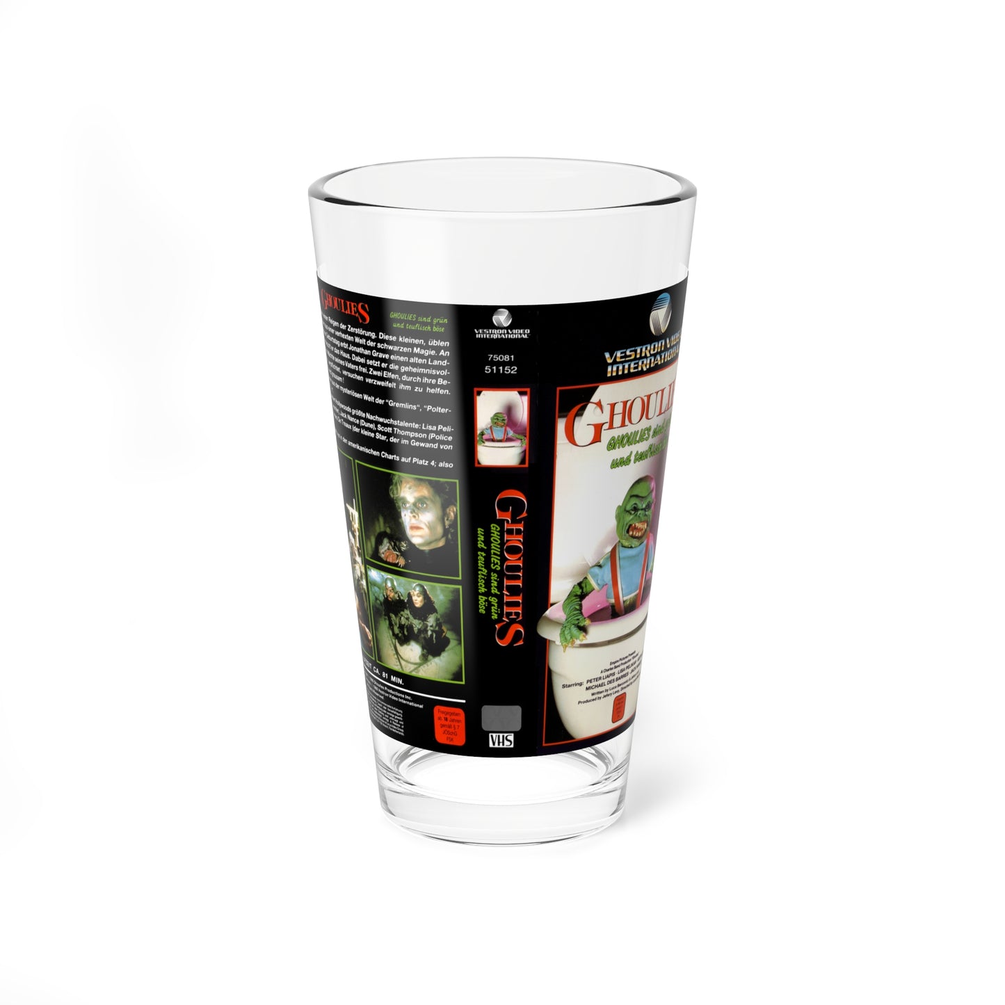 GHOULIES (VHS COVER) Pint Glass 16oz-16oz-Go Mug Yourself