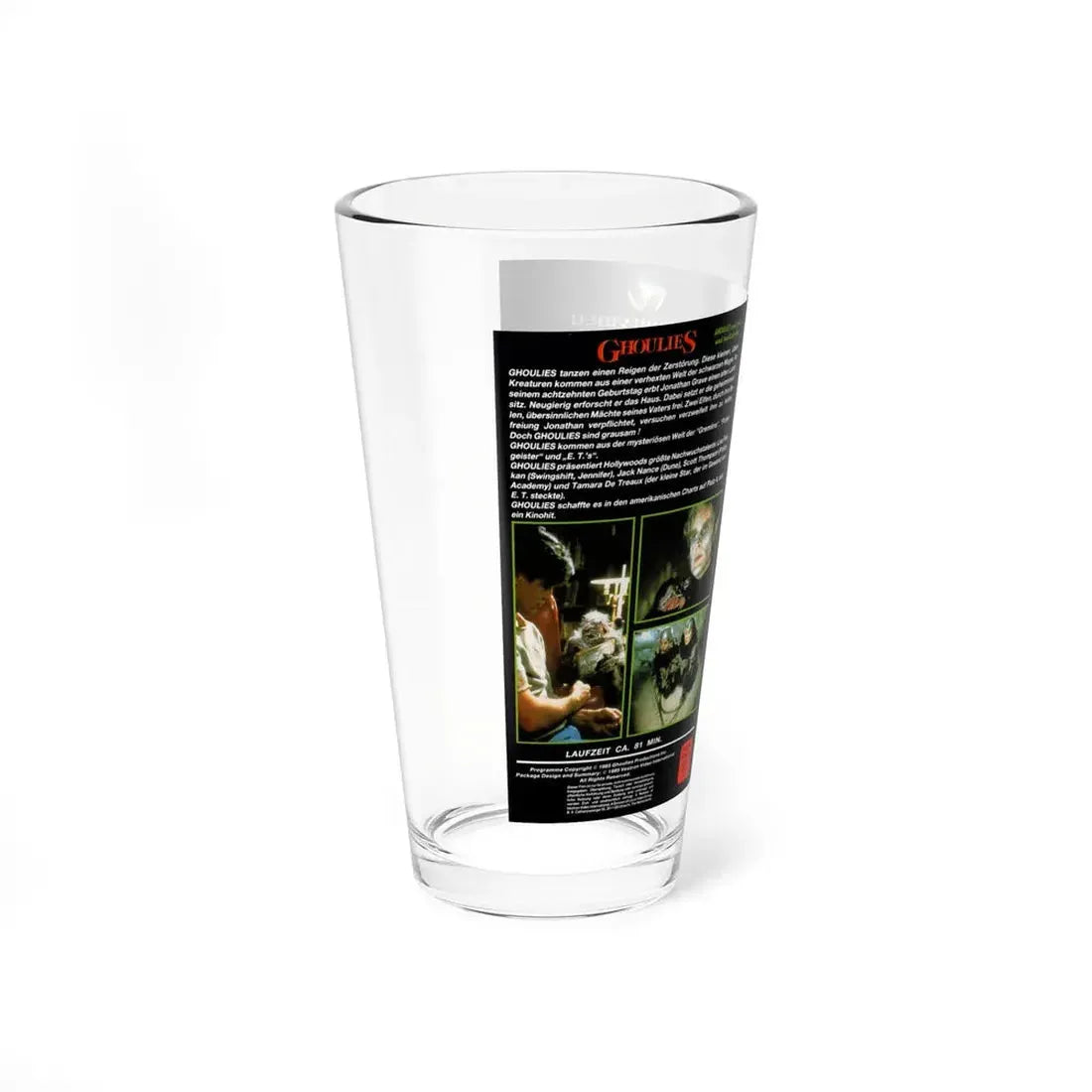 GHOULIES (VHS COVER) Pint Glass 16oz - Go Mug Yourself