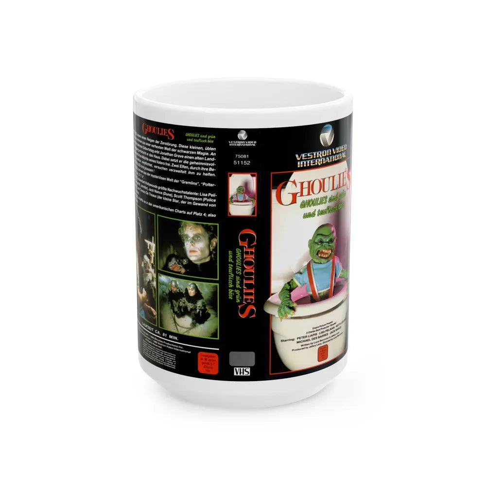 GHOULIES (VHS COVER) - White Coffee Mug-15oz-Go Mug Yourself