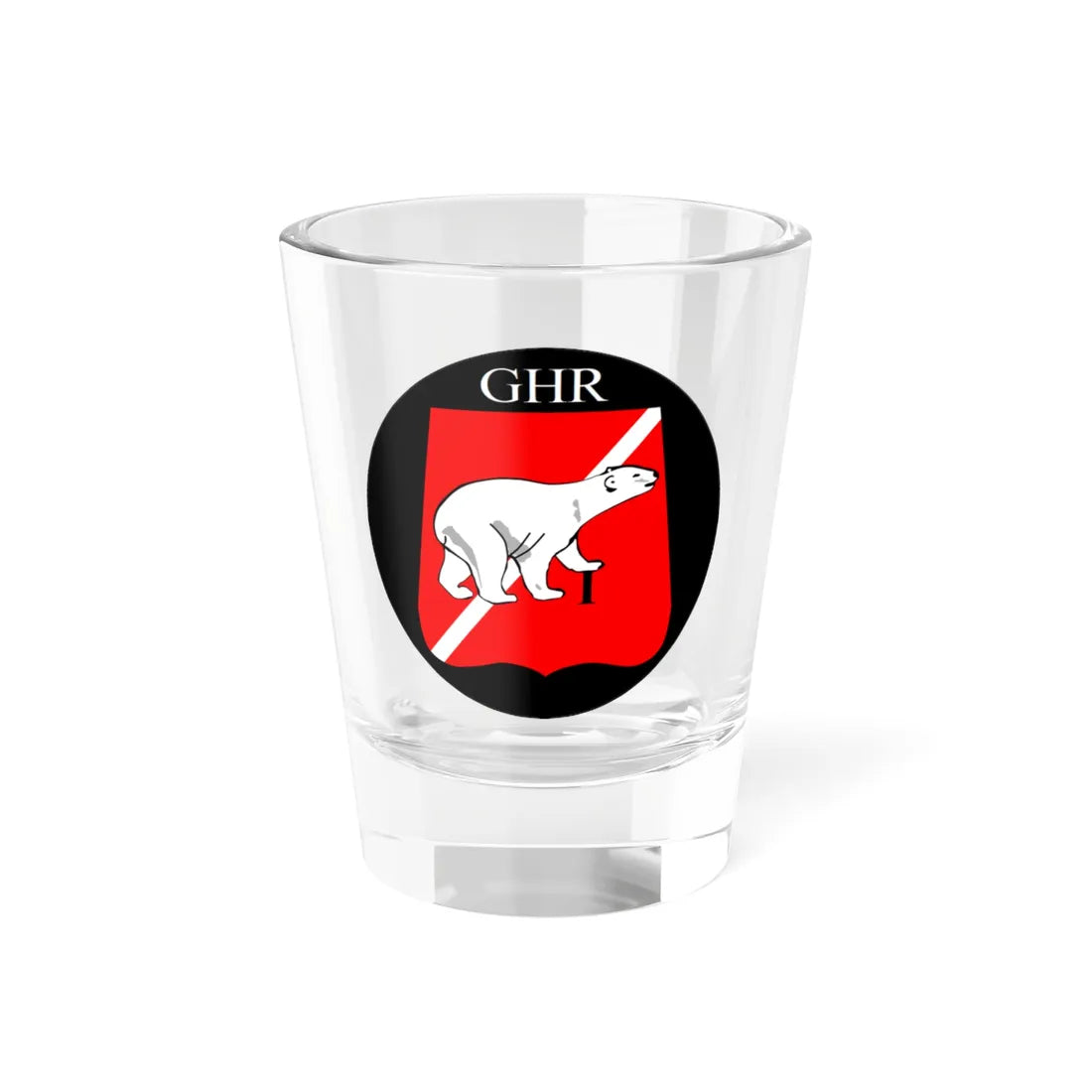 GHR Shield 1 (Denmark) (Coat of Arms) Shot Glass 1.5oz 1.5oz - Go Mug Yourself