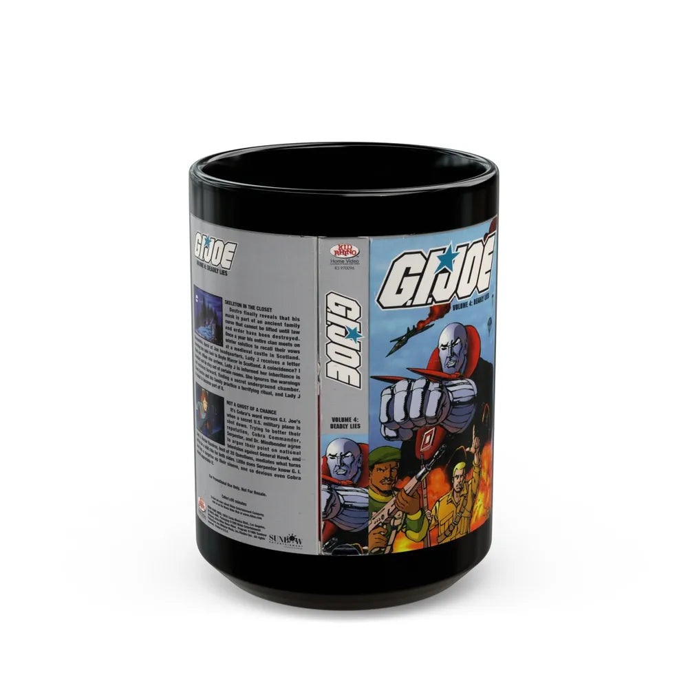 GI JOE DEADLY LIES (VHS COVER) - Black Coffee Mug-15oz-Go Mug Yourself