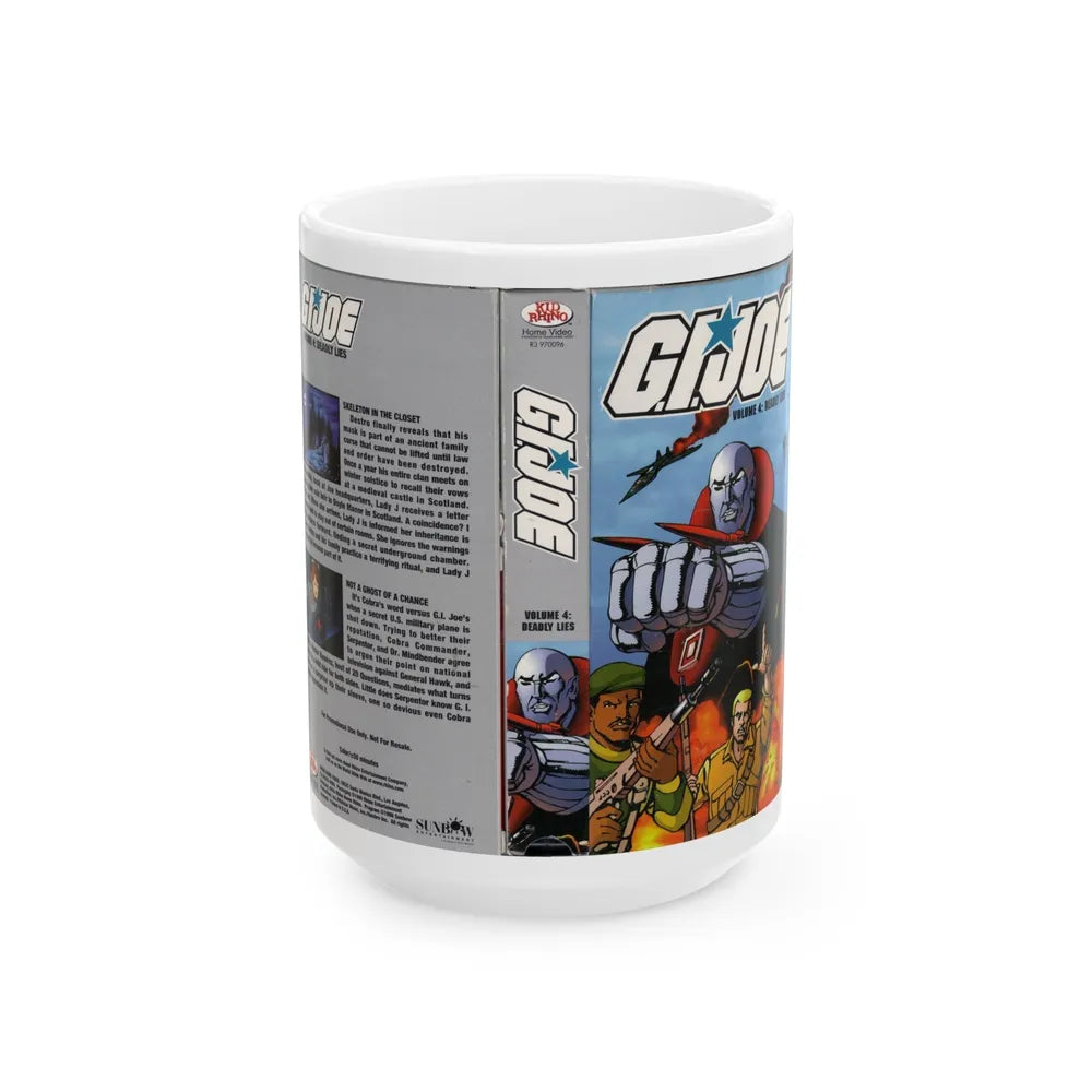 GI JOE DEADLY LIES (VHS COVER) - White Coffee Mug-15oz-Go Mug Yourself