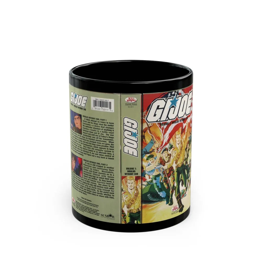 GI JOE WORLDS WITHOUT END (VHS COVER) - Black Coffee Mug-11oz-Go Mug Yourself