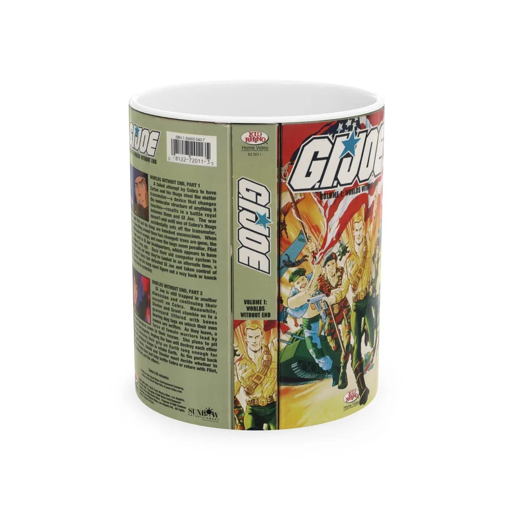 GI JOE WORLDS WITHOUT END (VHS COVER) - White Coffee Mug-11oz-Go Mug Yourself