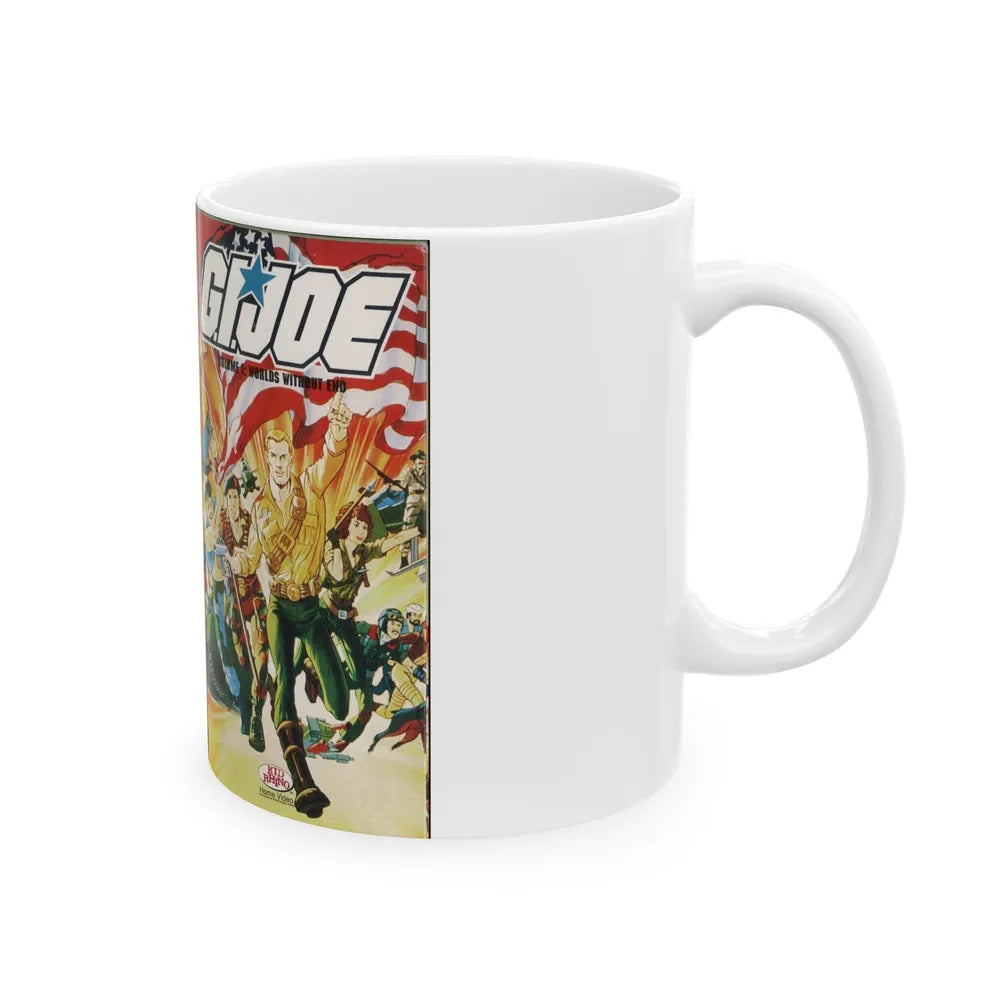 GI JOE WORLDS WITHOUT END (VHS COVER) - White Coffee Mug-Go Mug Yourself