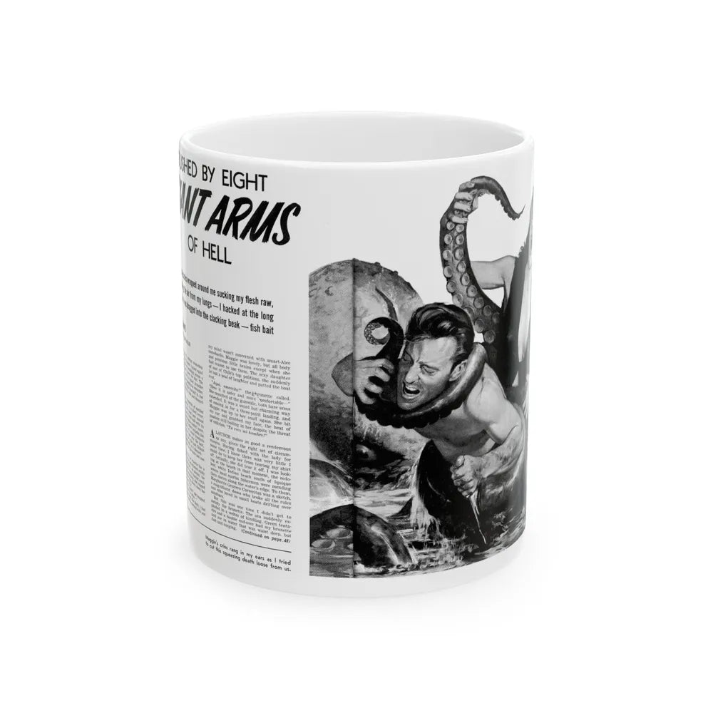 Giant Arms, True Men Stories, April 1959 - White Coffee Mug-11oz-Go Mug Yourself