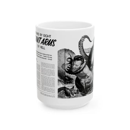 Giant Arms, True Men Stories, April 1959 - White Coffee Mug-15oz-Go Mug Yourself