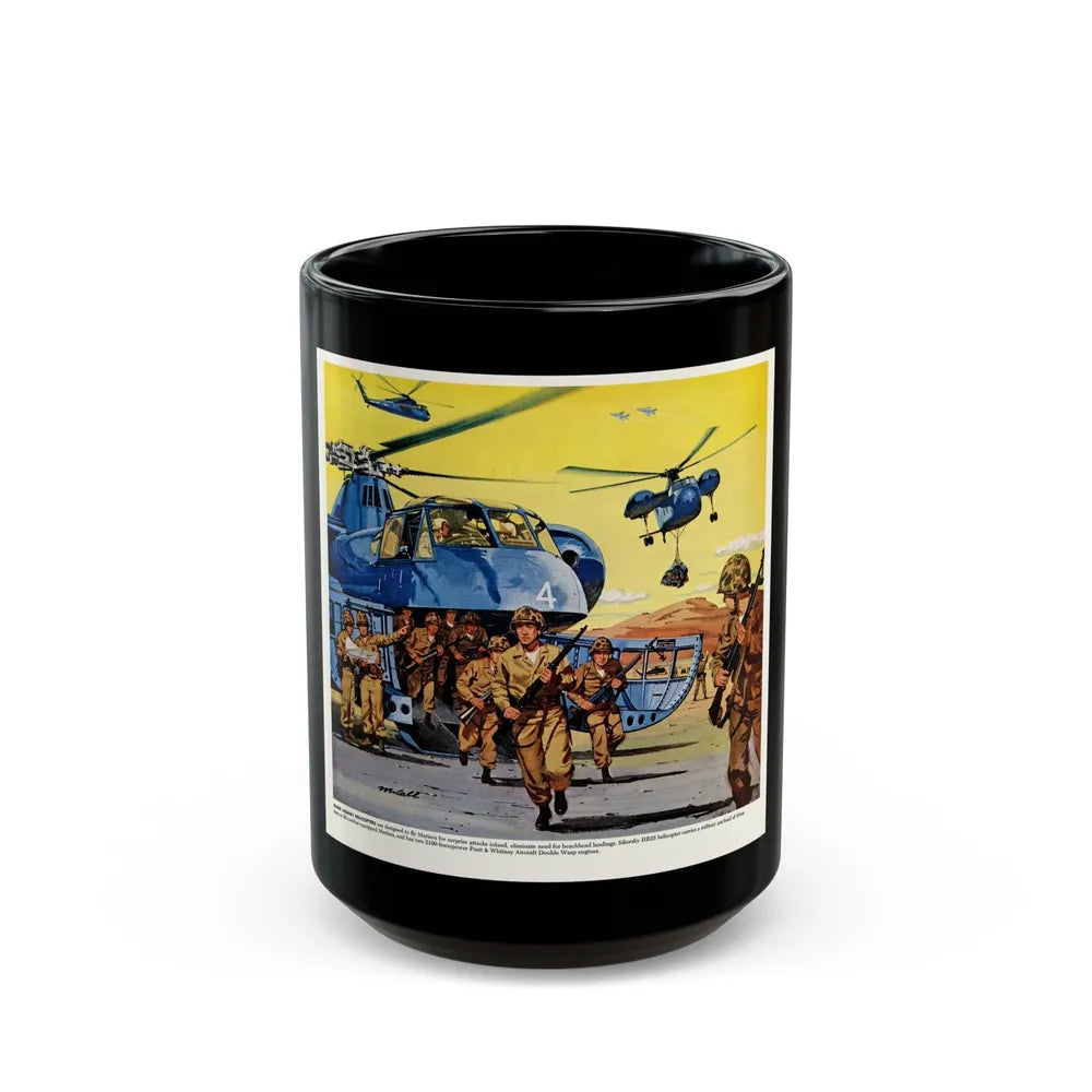 Giant Assault Helicopters, 1956 - Black Coffee Mug-15oz-Go Mug Yourself