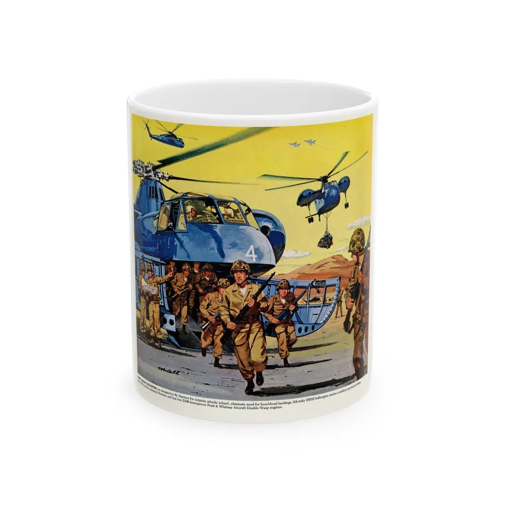 Giant Assault Helicopters, 1956 - White Coffee Mug-11oz-Go Mug Yourself