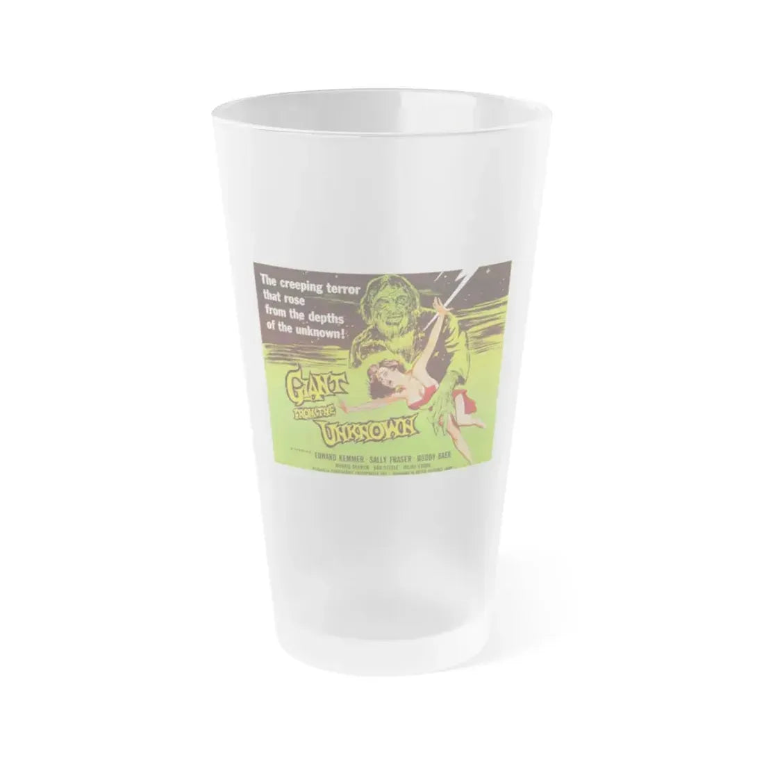 GIANT FROM THE UNKNOWN 1958 Movie Poster - Frosted Pint Glass 16oz Default Title - Go Mug Yourself