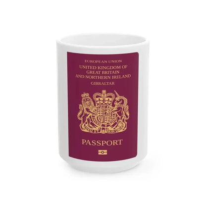 Gibraltar Passport - White Coffee Mug 15oz - Go Mug Yourself