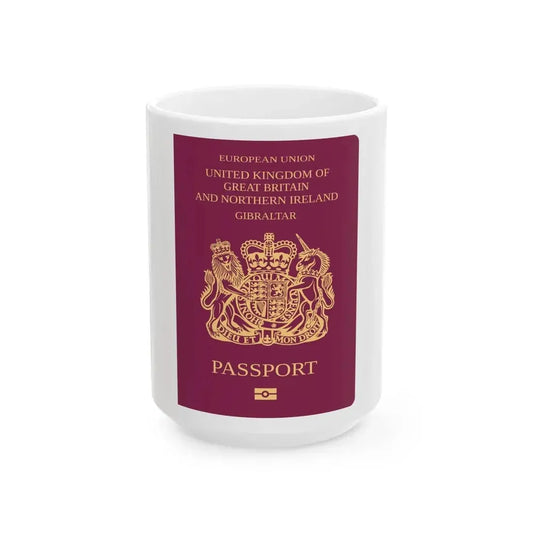 Gibraltar Passport - White Coffee Mug 15oz - Go Mug Yourself