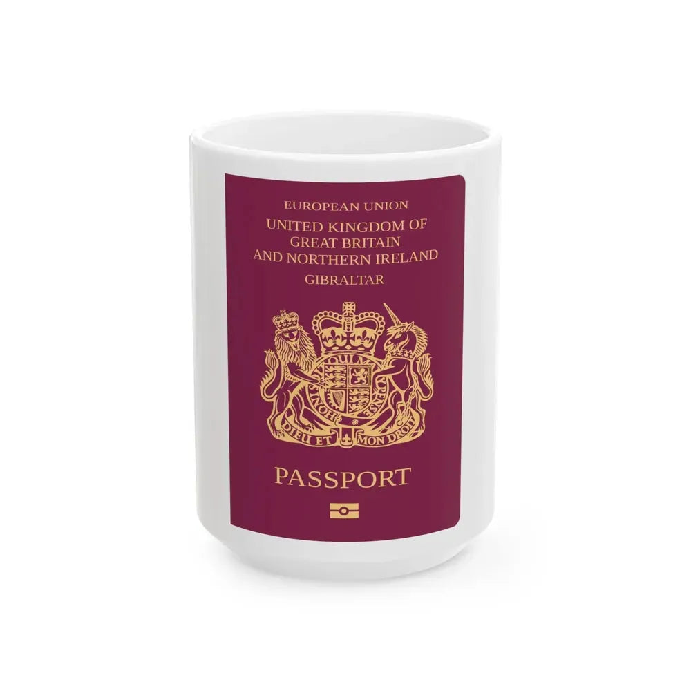 Gibraltar Passport - White Coffee Mug 15oz - Go Mug Yourself