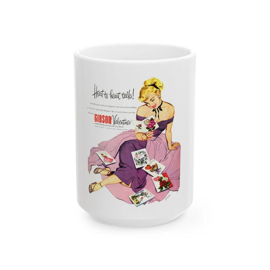 Gibson Valentines advertisement, 1952 - White Coffee Mug-15oz-Go Mug Yourself