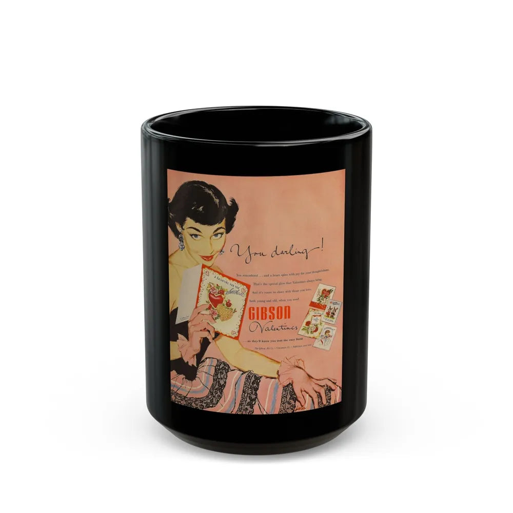 Gibson Valentines advertisement - Black Coffee Mug-15oz-Go Mug Yourself