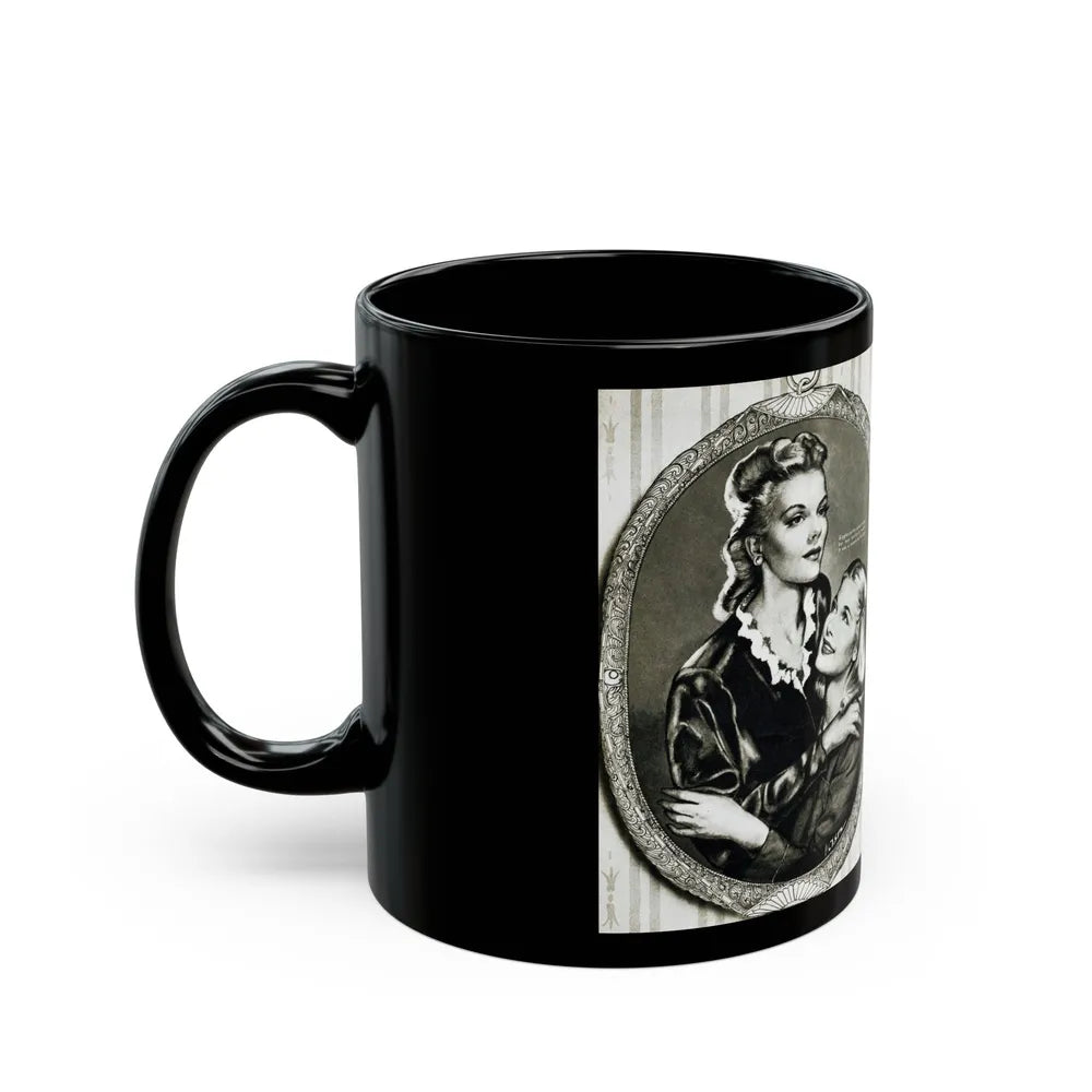 Giggles, Miss America magazine, April 1946 - Black Coffee Mug-Go Mug Yourself