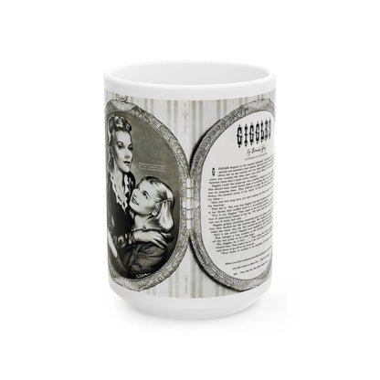 Giggles, Miss America magazine, April 1946 - White Coffee Mug-15oz-Go Mug Yourself