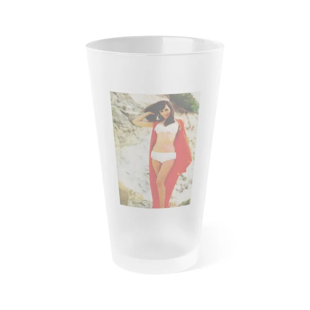 Gila Golan #01 (Vintage Female Icon) Frosted Pint Glass 16oz-16oz-Frosted-Go Mug Yourself