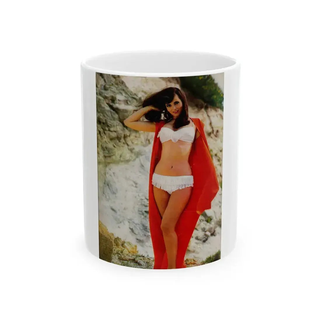 Gila Golan #01 (Vintage Female Icon) White Coffee Mug 11oz - Go Mug Yourself