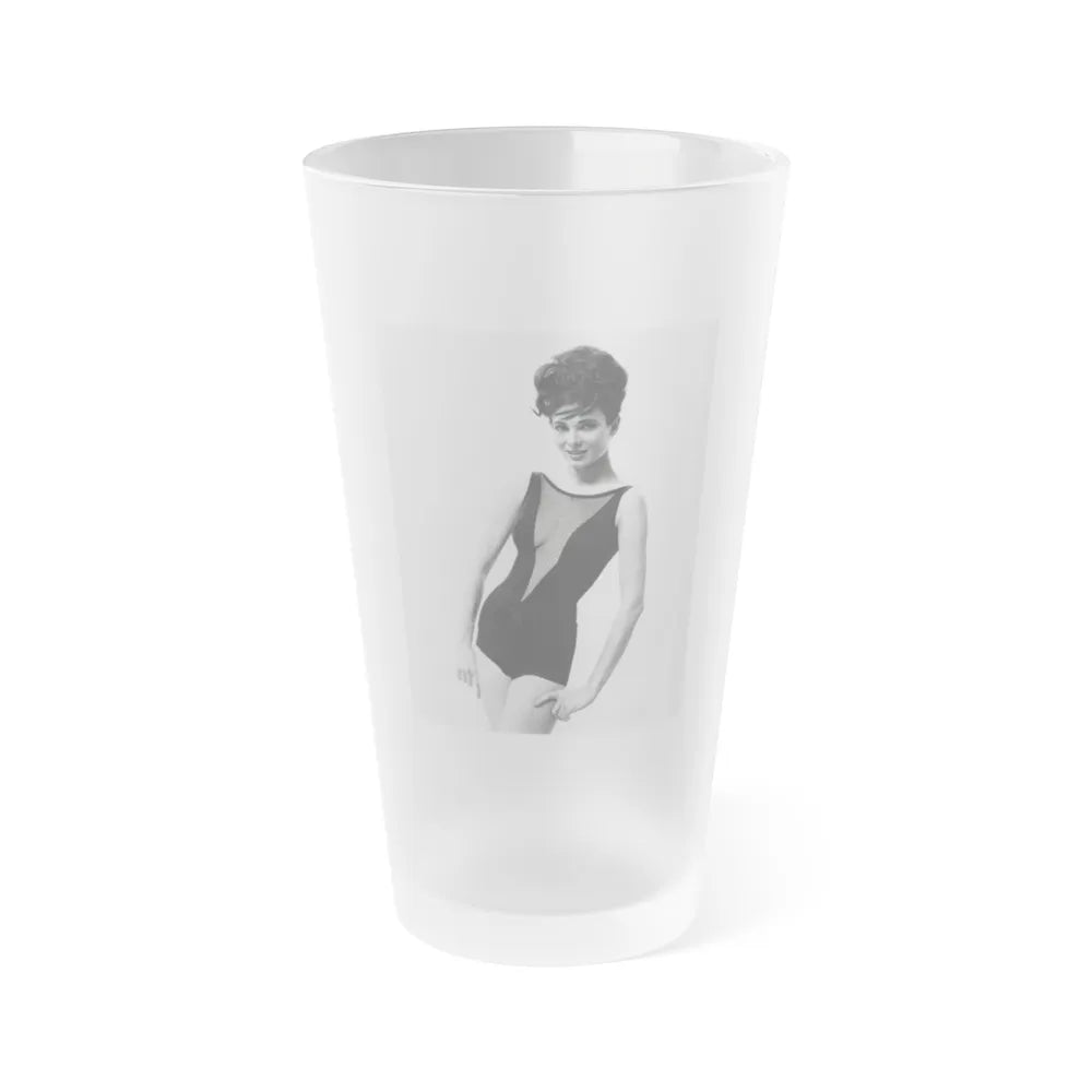 Gila Golan #05 (Vintage Female Icon) Frosted Pint Glass 16oz-16oz-Frosted-Go Mug Yourself