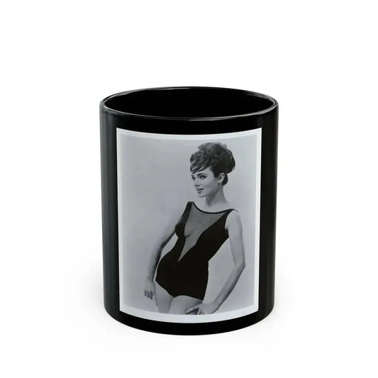 Gila Golan #06 - 8x10 B&W Upper Body Cheesecake Photo from Mid 60's (Vintage Female Icon) Black Coffee Mug 11oz - Go Mug Yourself