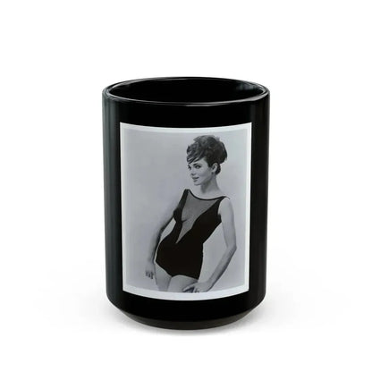 Gila Golan #06 - 8x10 B&W Upper Body Cheesecake Photo from Mid 60's (Vintage Female Icon) Black Coffee Mug 15oz - Go Mug Yourself