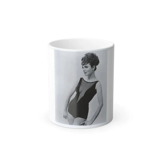 Gila Golan #06 - 8x10 B&W Upper Body Cheesecake Photo from Mid 60's (Vintage Female Icon) Color Changing Coffee Mug 11oz - Go Mug Yourself