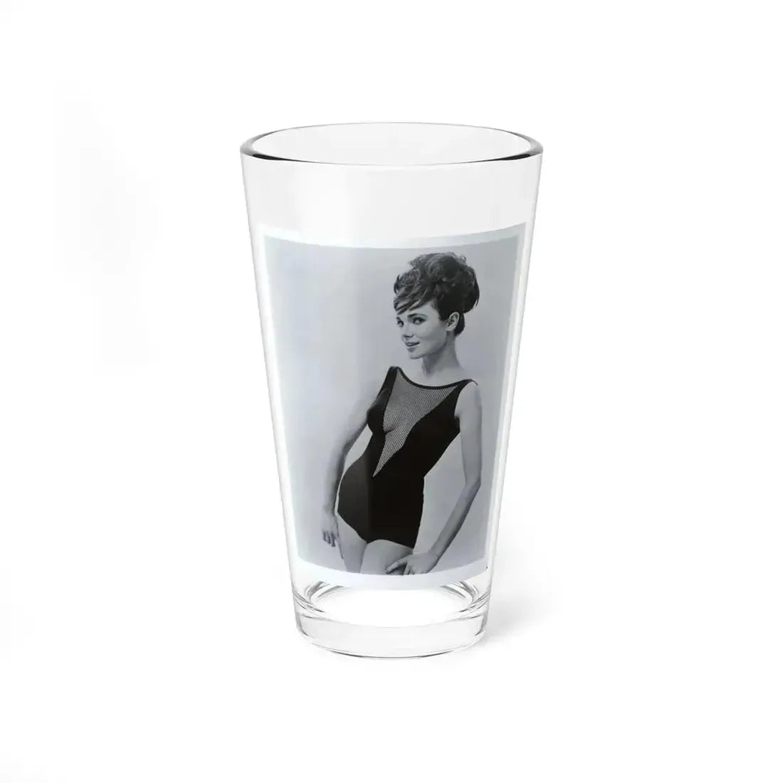 Gila Golan #06 - 8x10 B&W Upper Body Cheesecake Photo from Mid 60's (Vintage Female Icon) Pint Glass 16oz 16oz - Go Mug Yourself