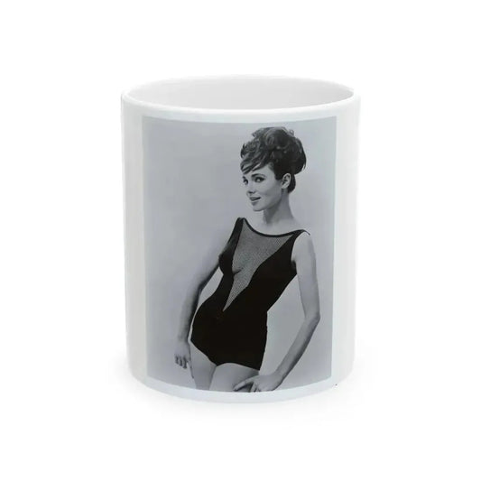 Gila Golan #06 - 8x10 B&W Upper Body Cheesecake Photo from Mid 60's (Vintage Female Icon) White Coffee Mug 11oz - Go Mug Yourself