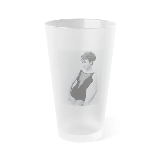 Gila Golan #06 - 8x10 B&W Upper Body Cheesecake Photo from Mid 60's (Vintage Female Icon) Frosted Pint Glass 16oz-16oz-Frosted-Go Mug Yourself