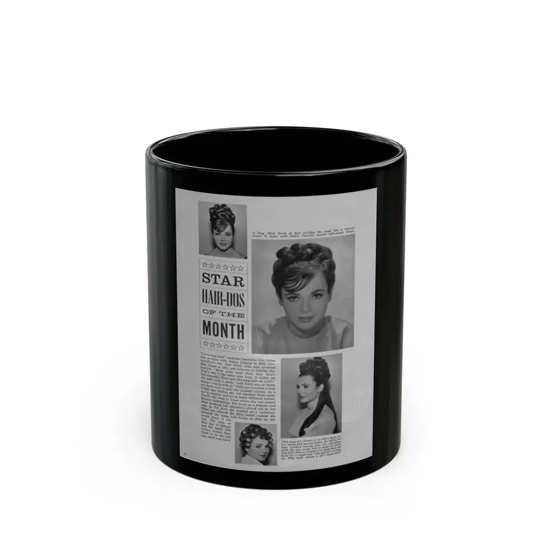 Gila Golan #104 (Vintage Female Icon) Black Coffee Mug 11oz - Go Mug Yourself